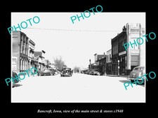 Bancroft Iowa The Main Street & Stores c1940 Old Large Historic Photo picture