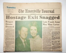 The Knoxville Journal Newspaper January 20 1981 Hostage Crisis Reagan picture