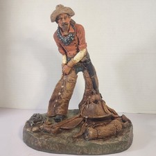 RETIRED- Vintage Michael Garman Hand-Painted 'Trailmaster' 1985  Sculpture RARE picture