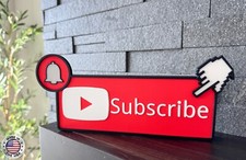 YouTube Subscribe Button Sign Bell Cursor 3 Piece Creator Set picture