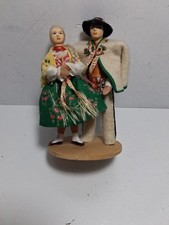 Vintage Krakow Poland Man & Woman Couple Dolls H-12 - 5