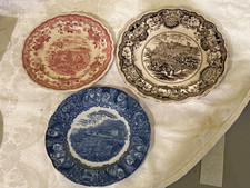 1824-1880s American Staffordshire Catskills MT House Palenville NY plates picture