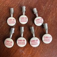 (7) vintage CLABBER GIRL BAKING POWDER celluloid advertising pencil clips picture