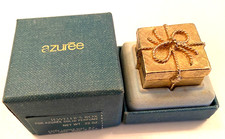 Estée Lauder Vintage Perfume Gold Tone Gift Box Glacé Rare No Perfume picture