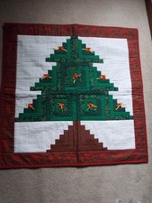 Christmas Tree Quilt With Bells Wall Hanging 33