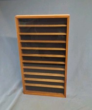 Vintage Wall Mount Wood with Glass Curio Cabinet Shadow Box Miniatures Display  picture