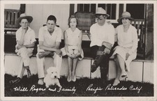 Will Rogers Family Dog Pacific Palisades CA Ranch Porch RPPC 1950s Postcard picture