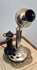 Antigue Western Electric 20-B Nickle Candlestick 229 Transmitter Star Mouthpiece picture