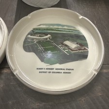 2 matching Robert F. Kennedy memorial stadium Ashtray Vintage  picture