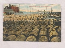 New Orleans Louisiana Sugar on the Levee C1910s Postcard picture