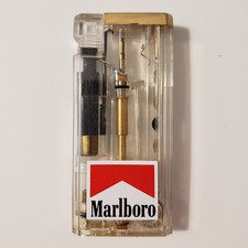 Vintage Marlboro Clear Translucent Plastic Butane Cigarette Lighter Untested picture