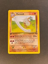 1st Edition - Marowak 39/64 - Jungle Set - Vintage 1999 Pokemon Card - LP picture