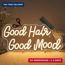 Good Hair Good Mood Neon Sign Hair Salon Decor for Barber Shop picture