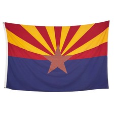 XL Vintage Cotton Arizona State Flag Old Cloth Sewn Star USA Textile Art picture