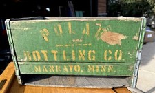 Vintage Polar Brand Beverages Wood Box Crate Mankato MN picture