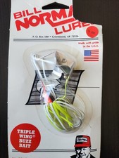Vintage Bill Norman TRIPLE WING Buzz Bait 1/8 oz - New Old Stock NIP Made in USA picture