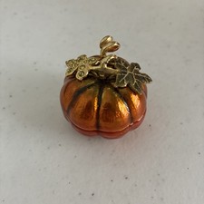 VTG Monet Enameled Pumpkin Trinket Box  picture