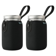 Beautyflier Mason Jars 32oz Wide Mouth Sleeve Regular Mouth Mason Jars Insulator picture