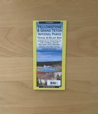 YELLOWSTONE & GRAND TETON NATIONAL PARK ROAD MAP Travel AAA/GMJ LATEST Wyoming picture