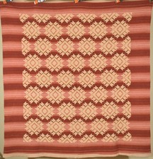 BEAUTIFUL Vintage  Antique Camp Blanket ~UNUSUAL DECO DESIGN picture