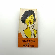 VINTAGE SNATCH A MATCH - HAS A CREASE - ADULT Matchbook Risque picture