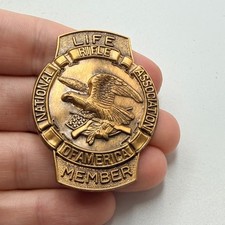 Vintage Blackinton NRA Life Member Eagle Lapel Pin National Rifle Association picture