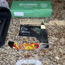 Hen & Rooster Michael V. Prater 2-Blade Multicolor 069-MP/FIB Large Hunter knife picture