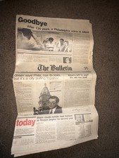 Philadelphia Bulletin Final Issue Jan 29 1982 Complete Newspaper “Goodbye” picture