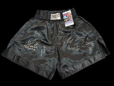 Carmen Basilio Tommy Morrison Terry Norris Shane Mosley Boxing Signed Trunks JSA picture