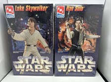 Vintage Star Wars AMT Ertl Collectors Edition Models Luke Skywalker And Han Solo picture