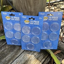 3 count of 10 30 Total Funko Pop Stand Bases Clear Pack of 10 (FUN51033) picture