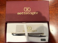Vintage SETTELAGHI STERLING SILVER BALLPOINT PEN IN BOX -Argento A Regola D'arte picture