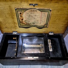 19th-century Mermod Freres Swiss cylinder music box playing 6 musica airs  picture