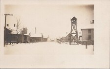 RPPC Great Winter Town Street Scene - Location Unknown - early 1900s picture