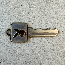 Vintage 1960s Playboy Club Chicago Membership Key Bunny Logo Hugh Hefner picture
