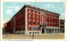 vintage Y.M.C.A. Boys club Pittsfield Mass white boarder postcard a32 picture