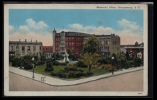 Memorial Plaza Orangeburg South Carolina Postcard Street View picture