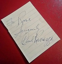 Autograph - Carl Ravza 1910-1968 Vocalist Singer jazz musician Signed Signature picture