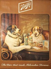 Vintage 1970s Schlitz Litho Poster Breweriana picture