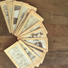 American Views Stereoview Cards Lot of 14 Original Sepia Landscape Nature picture