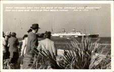 Palm Beach FL Grounded Liner Manhattan c1941 Real Photo Vintage Postcard bhn picture