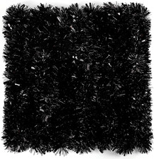 33FT Black Tinsel Garland,Halloween Metallic Tinsel Garland Twisted picture