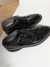 Bates Lites Men's 10D Black Patent Leather Uniform Dress Oxford Shoes Vibram picture