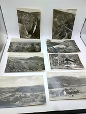 Norway Vtg Postcards Lot of 8 Voringfoss Sundvollen Mabodalen Voss Etc BW Photos picture