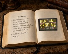 Here I Am Send Me Morale Patch | Isaiah 6:8 Bible verse patch | Hook and Loop picture