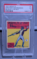 1937 R21 Ripley's Believe It or Not #1 THE GREATEST SWORDSMAN - PSA 3 VG picture