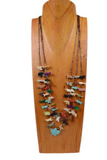 Zuni or Navajo 3- Strand Heishi and Fetish Necklace picture