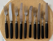 VTG Karl Rockstroh MCM Rostfrei Cutlery 5-Forks & 5-Knives Solingen Germany picture