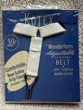 Vtg Kotex Wonderform Belt Feminine Napkins Hygiene White - Kimberly Clark picture