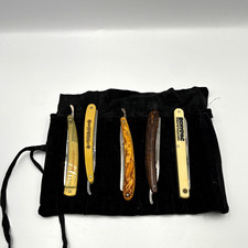 Vintage Antique Straight Razor Lot of 5 Advertising & Art Nouveau Collection picture
